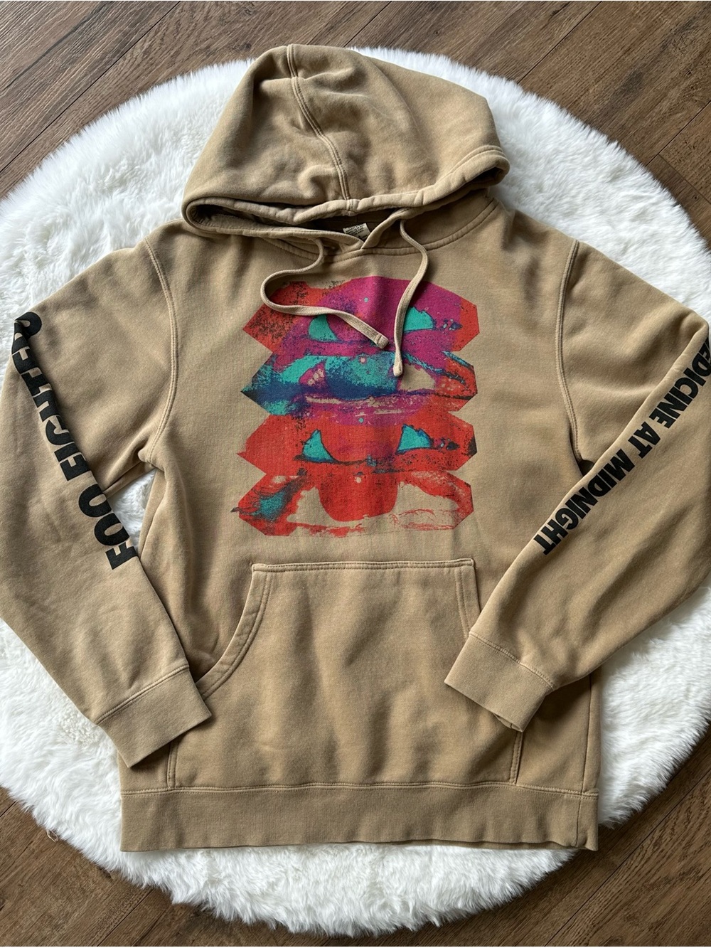 Concert Foo Fighters Colorful Pullover Hoodie Medicine at Midnight Tour Merch